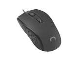 Natec Hoopoe 2 Wired Optical Mouse - 1600 DPI, Black