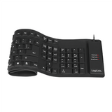 Logilink Flexible Waterproof Keyboard USB + PS/2 - ID0019A - Black