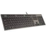 A4Tech FSTYLER FX60H USB QWERTY Keyboard - Black/Grey with White Backlight