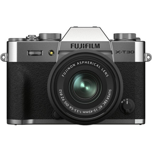 Fujifilm X-T30 II silver system camera with XC 15-45mm lens