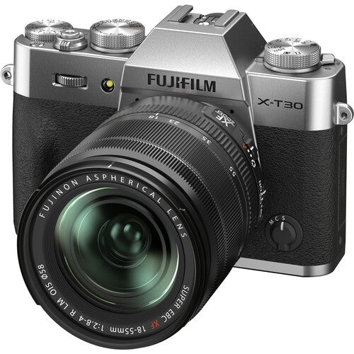 Fujifilm X-T30 II silver system camera with 18-55mm lens