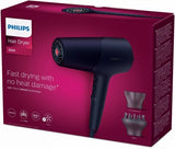 Philips - Hair Dryer - BHD510/00 - 2300 W - Number of temperature settings 3 - Ionic function - Diffuser nozzle - Blue/Metal