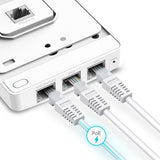 TP-LINK - AX1800 Wall-Plate Dual-Band Wi-Fi 6 Access Point - EAP615-Wall - 802.11ax - 10/100/1000 Mbit/s - Ethernet LAN (RJ-45) ports 4 - MU-MiMO Yes - PoE out