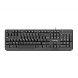 Natec TROUT SLIM USB Keyboard, US Layout, Black
