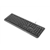 Natec TROUT SLIM USB Keyboard, US Layout, Black