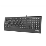 Natec Barracuda Slim USB Multimedia Keyboard - US Layout, Black