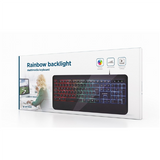 Gembird KB-UML-03 Wired Multimedia Keyboard - US Layout, Black