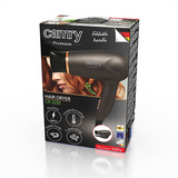 Camry CR 2261 Hair Dryer - 1400W, 2 Temperature Settings - Metallic Grey/Gold