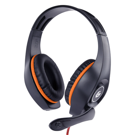 Gembird GHS-05-O Gaming Headset - Orange/Black, Wired Over-Ear with Volume Control & Microphone