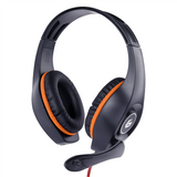 Gembird GHS-05-O Gaming Headset - Orange/Black, Wired Over-Ear with Volume Control & Microphone