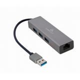 Cablexpert USB 3.0 Gigabit Ethernet Adapter with 3-Port Hub - A-AMU3-LAN-01