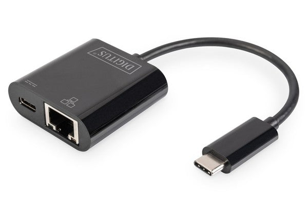 Digitus USB-C Gigabit Ethernet Adapter + PD - DN-3027 - Black