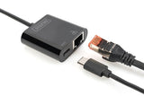 Digitus USB-C Gigabit Ethernet Adapter + PD - DN-3027 - Black