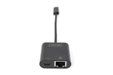 Digitus USB-C Gigabit Ethernet Adapter + PD - DN-3027 - Black