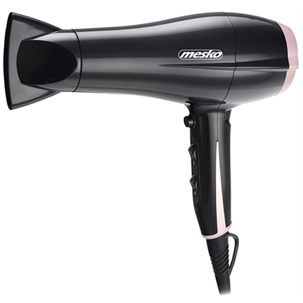 Mesko MS 2249 Hair Dryer - 2000W, 3 Temperature Settings - Black/Pink