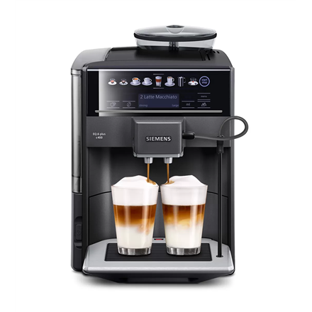 SIEMENS Coffee maker TE654319RW Pump pressure 15 bar, Built-in milk frother, Automatic, 1500 W, Black