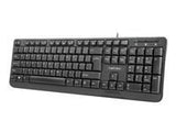 Natec TROUT SLIM USB Keyboard, US Layout, Black