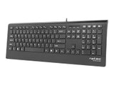 Natec Barracuda Slim USB Multimedia Keyboard - US Layout, Black