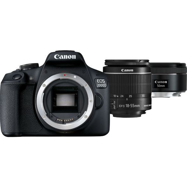Canon EOS 2000D + EF-S 18-55mm IS II + EF 50mm f/1.8 STM