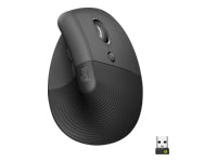 LOGITECH Lift for Business Vertical Ergonomic Mouse - Wireless Bluetooth & Bolt USB Receiver, Graphite