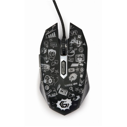 Gembird MUS-6B-GRAFIX-01 Optical LED Mouse - Black