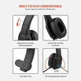 Audiocore AC864 Bluetooth Headphones with Mic - ANC, QCC3020, AAC