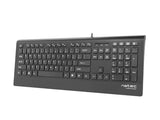 Natec Barracuda Slim USB Multimedia Keyboard - US Layout, Black