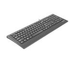 Natec Barracuda Slim USB Multimedia Keyboard - US Layout, Black