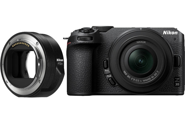 Nikon Z 30, (Z30) + NIKKOR Z DX 16-50mm f/3.5-6.3 VR + FTZ II Adapter
