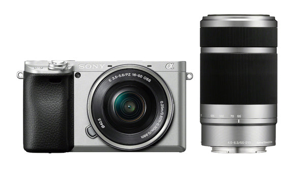 Sony A6400 + 16-50mm OSS + 55-210mm OSS (Silver) - (ILCE-6400Y/S) - (α6400) - (Alpha 6400)