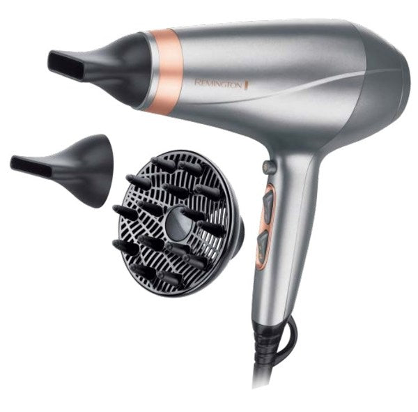 Remington - Hair Dryer - AC8820 - 2200 W - Number of temperature settings 3 - Ionic function - Diffuser nozzle - Silver