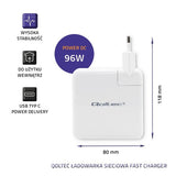 QOLTEC 51709 Fast USB-C PD Power Charger 96W (5-20V, 3-4.7A) White
