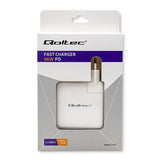 QOLTEC 51709 Fast USB-C PD Power Charger 96W (5-20V, 3-4.7A) White