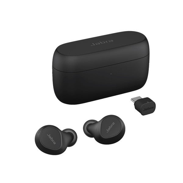 JABRA Evolve2 Buds MS True wireless earphones with mic in-ear Bluetooth active noise canceling USB-C via BT adapter black MS Te
