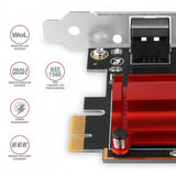 AXAGON PCEE-G25 2.5 Gigabit PCI-Express Network Card with PXE Support