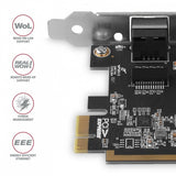 AXAGON PCEE-GRF Gigabit Ethernet PCI-Express Network Card - Realtek Chipset