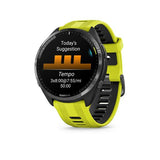 Garmin Forerunner 965 GPS Smartwatch - Carbon Gray Titanium Bezel, Black Body, Amp Yellow/Black Band