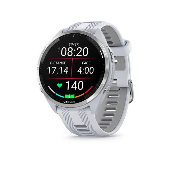 Garmin Forerunner 965 GPS Smartwatch - Titanium Bezel, Whitestone Case