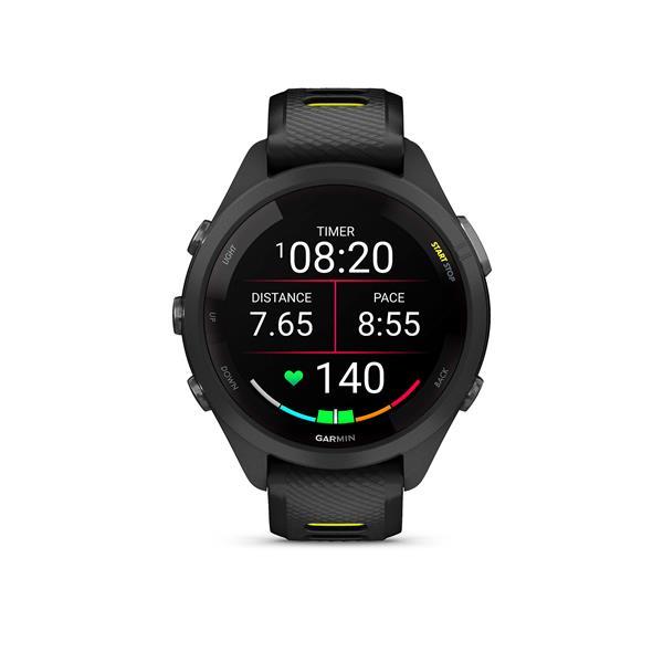 Garmin Forerunner 265S 42mm GPS Running Smartwatch - Black/Amp Yellow