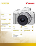 Camera EOS R50 WHT +RF-S 18-45 IS STM 5812C013