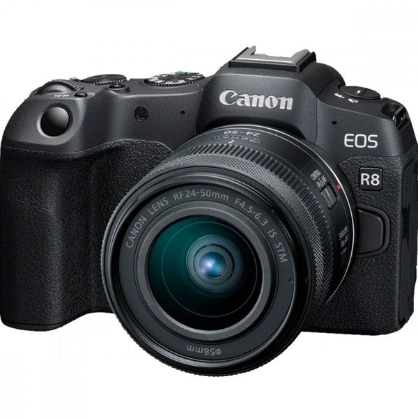 Canon - EOS R8 Body + RF 24-50mm F4.5-6.3 IS STM (AIP) - Megapixel 24.2 MP - Image stabilizer - ISO sensitivity (max) 102400 - Display diagonal 3 " - Wi-Fi - ...