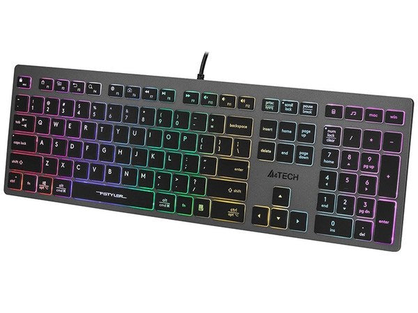 A4Tech FSTYLER FX60H Neon Backlit Gaming Keyboard - Gray