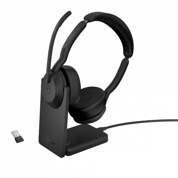 Jabra Evolve2 55 Link380a MS Stereo Headset with Charging Stand