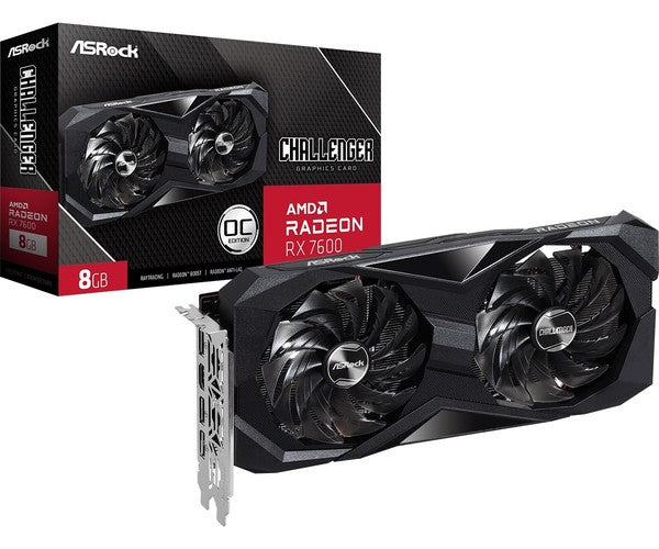 ASROCK AMD Radeon RX 7600 Challenger 8G OC Graphics Card