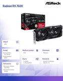 ASROCK AMD Radeon RX 7600 Challenger 8G OC Graphics Card