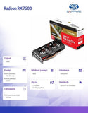 SAPPHIRE PULSE RX 7600 GAMING 8GB GDDR6 Graphics Card