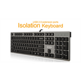 A4Tech KV-300H Wired USB Keyboard - Black (US Layout)