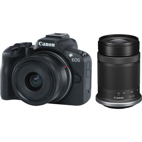 Canon EOS R50 + RF-S 18-45 IS STM + RF-S 55-210MM F5-7.1 IS STM (Black)