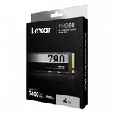 Lexar - SSD - NM790 - 4000 GB - SSD form factor M.2 2280 - Solid-state drive interface M.2 NVMe - Read speed 7400 MB/s - Write speed 6500 MB/s