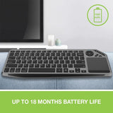 TECHLY Bluetooth & 2.4GHz Wireless Dual Mode Backlit Keyboard with Touchpad for Smart TV